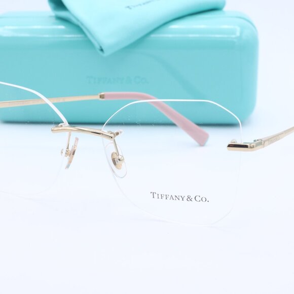 New TIFFANY & CO TF 1150 6021 Silver Pink Cat Eye Women's Eyeglasses 55mm - Picture 1 of 6
